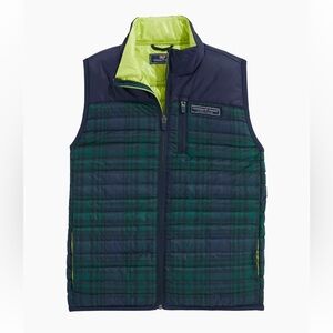 Vineyard Vines Boys' Lightweight Packable Puffer Vest Navy